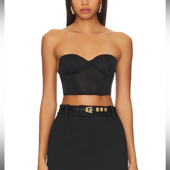 Bluebella Thena Corset Bustier Crop Top - Black - Picture 1 of 9